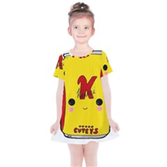 Kawaii Cute Tennants Lager Can Kids  Simple Cotton Dress by CuteKawaii1982