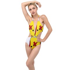 Kawaii Cute Tennants Lager Can Plunging Cut Out Swimsuit