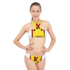 Kawaii Cute Tennants Lager Can High Neck Bikini Set