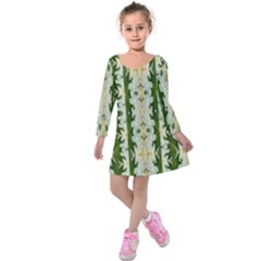 Fantasy Jasmine Paradise Bloom Kids  Long Sleeve Velvet Dress by pepitasart