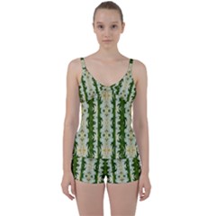 Fantasy Jasmine Paradise Bloom Tie Front Two Piece Tankini by pepitasart