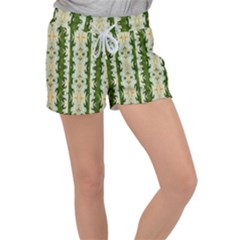 Fantasy Jasmine Paradise Bloom Women s Velour Lounge Shorts by pepitasart