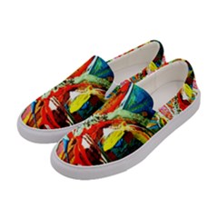 Red Aeroplane 2 Women s Canvas Slip Ons by bestdesignintheworld