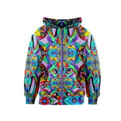 Receive - Kids  Zipper Hoodie by tealswan