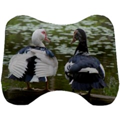 Muscovy Ducks At The Pond Head Support Cushion by IIPhotographyAndDesigns