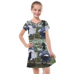 Muscovy Ducks At The Pond Kids  Cross Web Dress by IIPhotographyAndDesigns