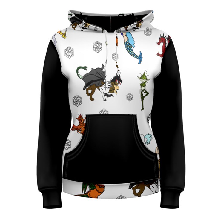 Dundgeon and Dragons Dice and Creatures Women s Pullover Hoodie