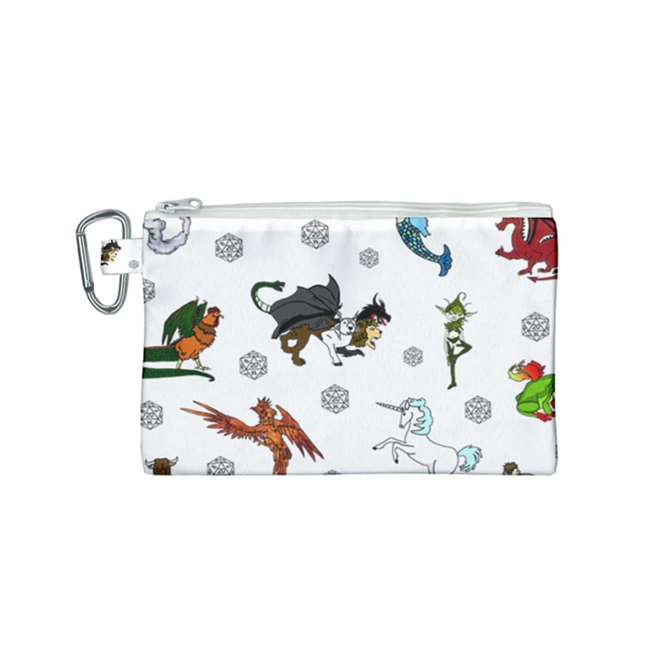 Dundgeon and Dragons Dice and Creatures Canvas Cosmetic Bag (Small)