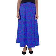 Blue On Blue Flora Flared Maxi Skirt by 1dsignmovesu