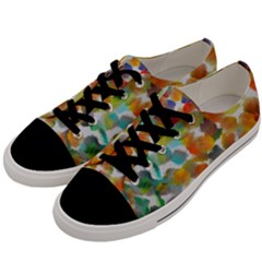 Colorful Paint Brushes On A White Background                                  Men s Low Top Canvas Sneakers by LalyLauraFLM