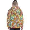 Colorful paint brushes on a white background                                        Men s Hooded Puffer Jacket View2