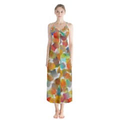 Colorful Paint Brushes On A White Background                                        Chiffon Maxi Dress by LalyLauraFLM