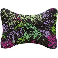 Misc Shapes On A Black Background                                    Seat Head Rest Cushion by LalyLauraFLM