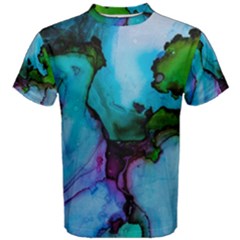 Blue Green Ink                                          Men s Cotton Tee by LalyLauraFLM