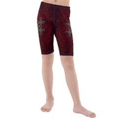 Decorative Celtic Knot On Dark Vintage Background Kids  Mid Length Swim Shorts by FantasyWorld7