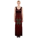 Decorative Celtic Knot On Dark Vintage Background Maxi Thigh Split Dress View1