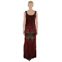 Decorative Celtic Knot On Dark Vintage Background Maxi Thigh Split Dress View2