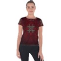 Decorative Celtic Knot On Dark Vintage Background Short Sleeve Sports Top  View1