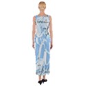 Love Script Blue Fitted Maxi Dress View2