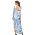 Love Script Blue Maxi Chiffon Cover Up Dress View2