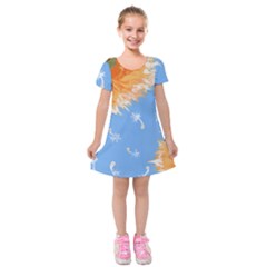 Floating Wishes Kids  Short Sleeve Velvet Dress