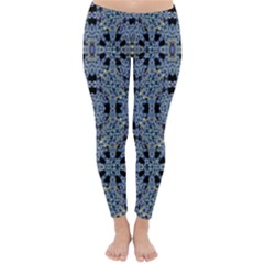 Oriental Ornate Pattern Classic Winter Leggings