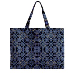 Oriental Ornate Pattern Zipper Mini Tote Bag by dflcprints