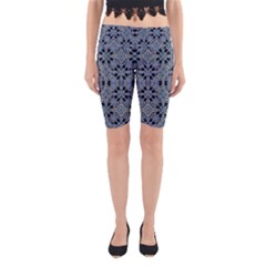 Oriental Ornate Pattern Yoga Cropped Leggings by dflcprints