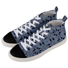 Oriental Ornate Pattern Men s Mid-top Canvas Sneakers by dflcprints