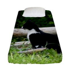 Farm Cat Fitted Sheet (single Size) by IIPhotographyAndDesigns