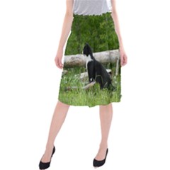 Farm Cat Midi Beach Skirt by IIPhotographyAndDesigns