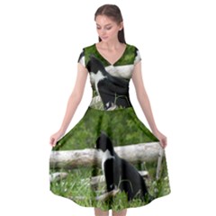 Farm Cat Cap Sleeve Wrap Front Dress by IIPhotographyAndDesigns