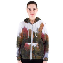 Autumn Pond Women s Zipper Hoodie by IIPhotographyAndDesigns