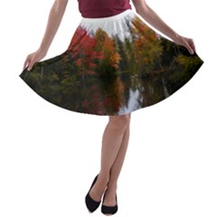 Autumn Pond A-line Skater Skirt by IIPhotographyAndDesigns