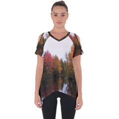 Autumn Pond Cut Out Side Drop Tee by IIPhotographyAndDesigns