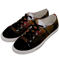 Autumn Pond Men s Low Top Canvas Sneakers by IIPhotographyAndDesigns