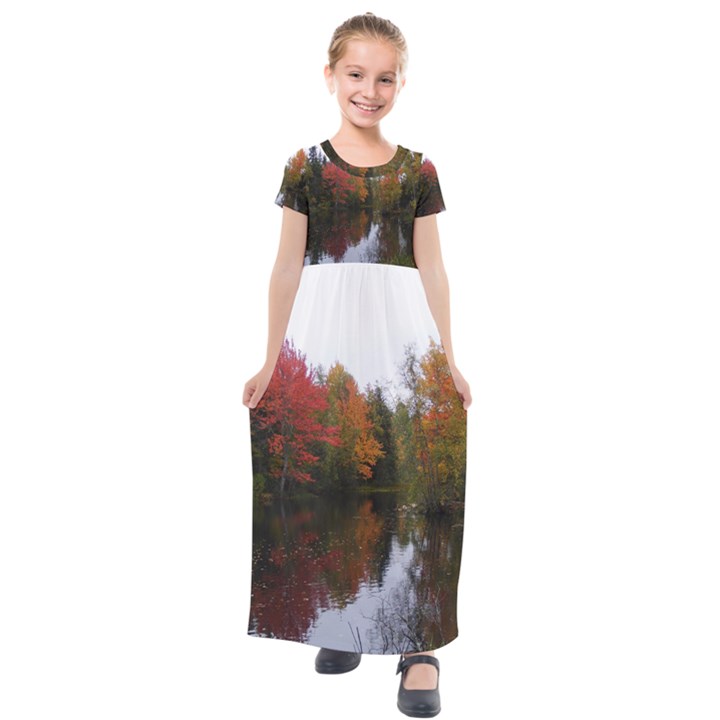 Autumn Pond Kids  Short Sleeve Maxi Dress