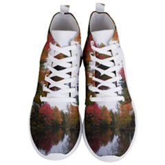 Autumn Pond Men s Lightweight High Top Sneakers by IIPhotographyAndDesigns