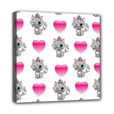 Evil Sweetheart Kitty Mini Canvas 8  X 8  by IIPhotographyAndDesigns