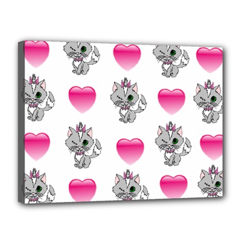 Evil Sweetheart Kitty Canvas 16  X 12  by IIPhotographyAndDesigns