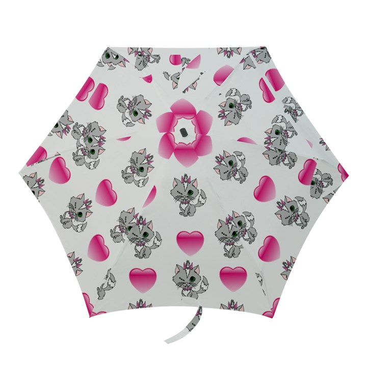 Evil Sweetheart Kitty Mini Folding Umbrellas