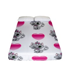 Evil Sweetheart Kitty Fitted Sheet (full/ Double Size) by IIPhotographyAndDesigns