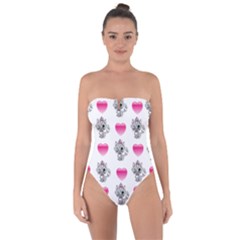 Evil Sweetheart Kitty Tie Back One Piece Swimsuit by IIPhotographyAndDesigns