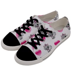 Evil Sweetheart Kitty Men s Low Top Canvas Sneakers by IIPhotographyAndDesigns