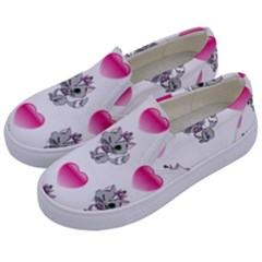 Evil Sweetheart Kitty Kids  Canvas Slip Ons by IIPhotographyAndDesigns