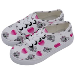 Evil Sweetheart Kitty Kids  Classic Low Top Sneakers by IIPhotographyAndDesigns