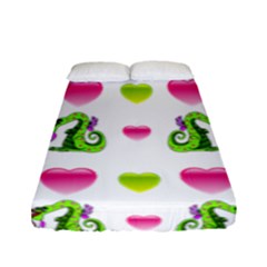 Dragons And Hearts Fitted Sheet (full/ Double Size) by IIPhotographyAndDesigns