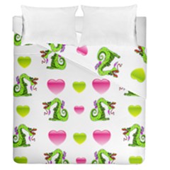 Dragons And Hearts Duvet Cover Double Side (queen Size) by IIPhotographyAndDesigns