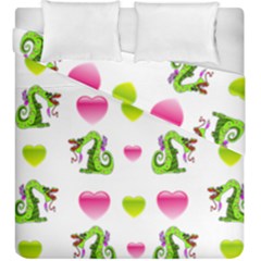 Dragons And Hearts Duvet Cover Double Side (king Size) by IIPhotographyAndDesigns