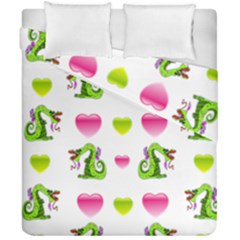 Dragons And Hearts Duvet Cover Double Side (california King Size) by IIPhotographyAndDesigns